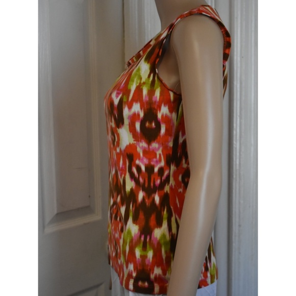 Anne Klein Sport {MULTICOLORED SLEEVELESS TOP} - Picture 5 of 9